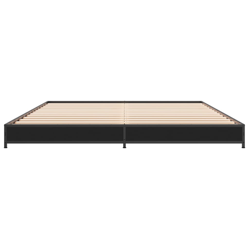 Bed Frame without Mattress Black 120x190 cm Small Double