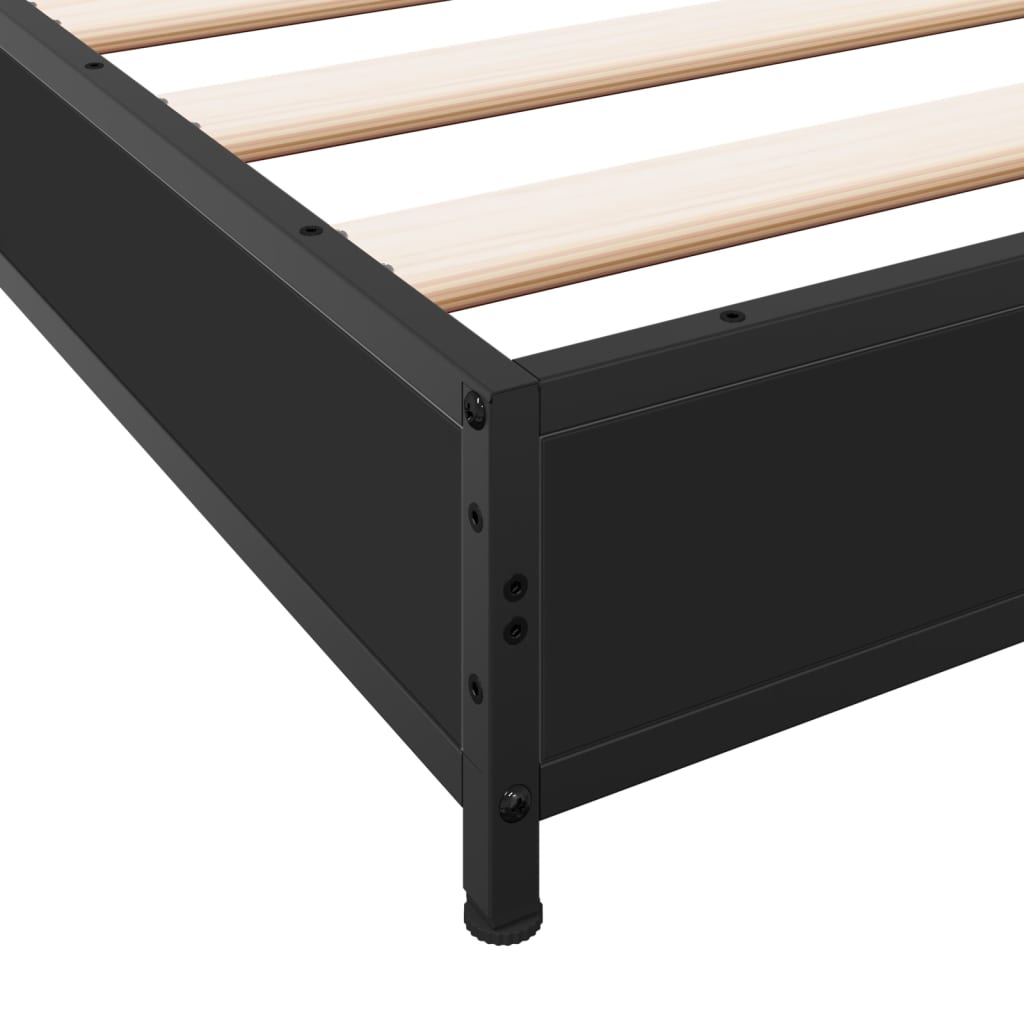 Bed Frame without Mattress Black 120x190 cm Small Double