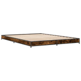 Bed Frame without Mattress Smoked Oak 120x190 cm Small Double