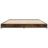 Bed Frame without Mattress Smoked Oak 120x190 cm Small Double