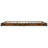 Bed Frame without Mattress Smoked Oak 120x190 cm Small Double