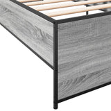 Bed Frame without Mattress Grey Sonoma 90x200 cm