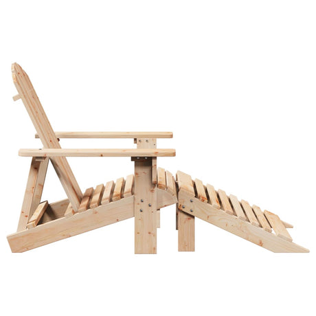Adirondack Chair With Ottoman Wood Solid Wood Fir