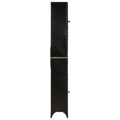 Bathroom Cabinet 40X27X180 Cm Iron And Solid Wood Mango