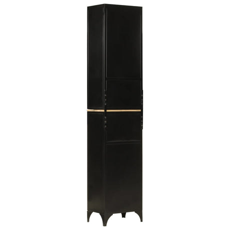 Bathroom Cabinet 40X27X180 Cm Iron And Solid Wood Mango