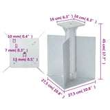 In-Ground Parasol Base Silver 27.5X27.5X45 Cm Steel