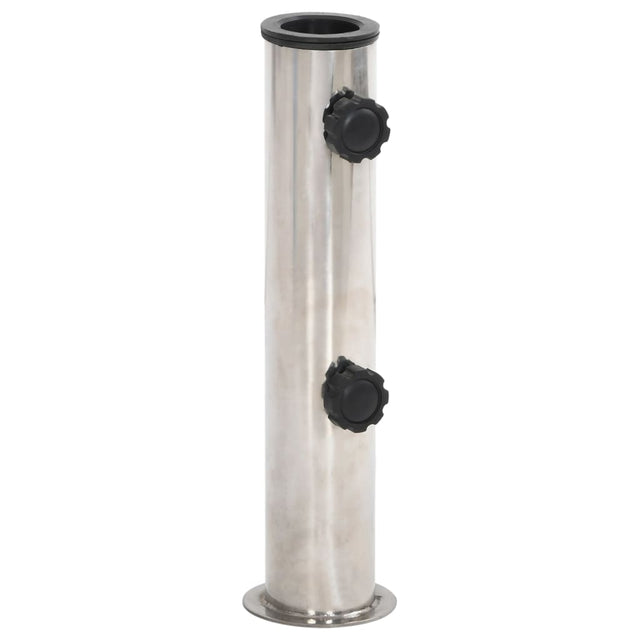 Parasol Base For Ø38/48 Mm Pole Silver Stainless Steel