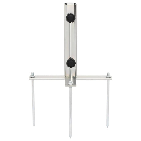 Parasol Base With Ground Spikes For Ø32-38 Mm Silver Steel