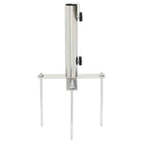 Parasol Base With Ground Spikes For Ø32-38 Mm Silver Steel