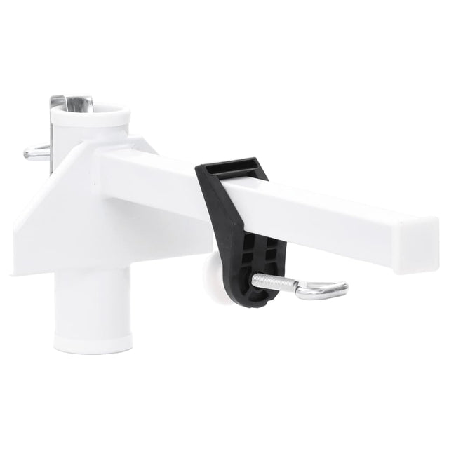 Umbrella Clamp For Balcony White 38 Mm Steel