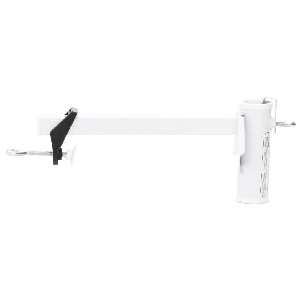 Umbrella Clamp For Balcony White 38 Mm Steel