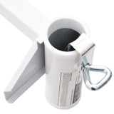 Umbrella Clamp For Balcony White 38 Mm Steel
