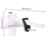 Umbrella Clamp For Balcony White 38 Mm Steel