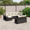 10 Piece Garden Sofa Set With Cushions Poly Rattan