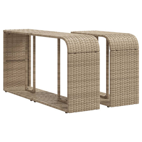 11 Piece Garden Sofa Set With Cushions Beige Poly Rattan