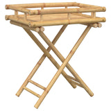 Folding Tray Table 60X40X68 Cm Bamboo