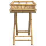 Folding Tray Table 60X40X68 Cm Bamboo