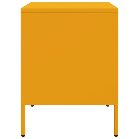 Bedside Cabinet Mustard 36X39X50.5 Cm Steel