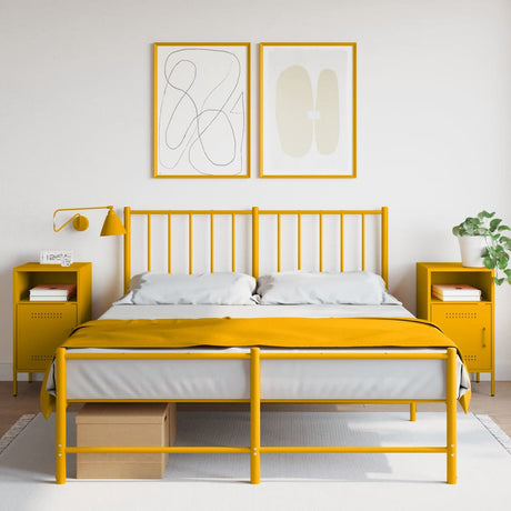 Bedside Cabinet Olive 36X39X68 Cm Steel