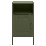 Bedside Cabinet Olive 36X39X68 Cm Steel