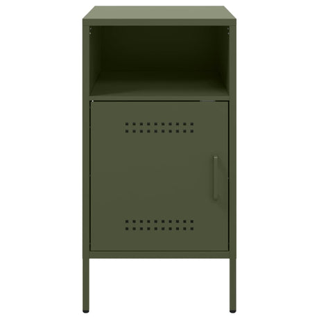 Bedside Cabinet Olive 36X39X68 Cm Steel