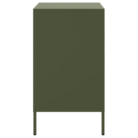 Bedside Cabinet Olive 36X39X68 Cm Steel