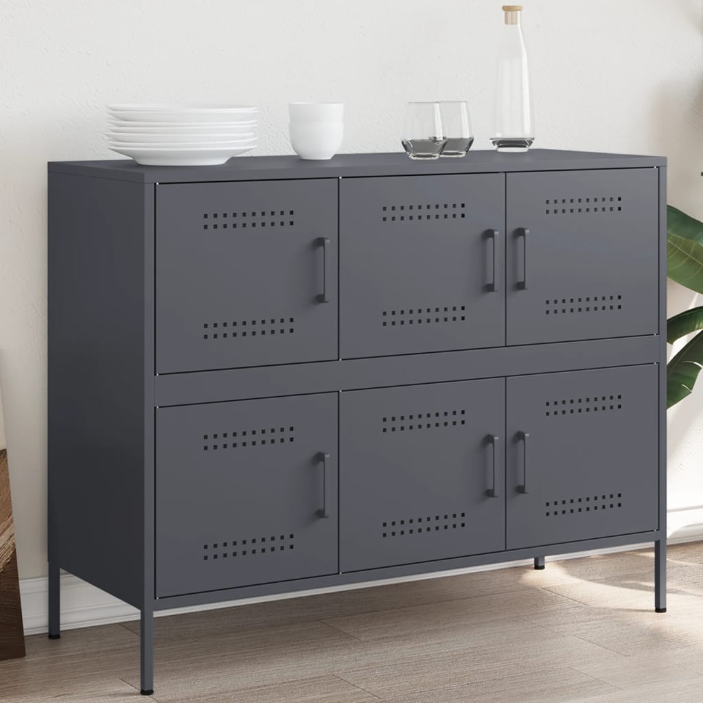 Sideboard Mustard 100.5X39X79 Cm Steel