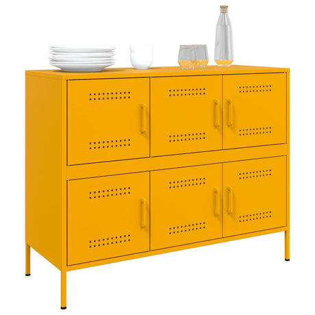 Sideboard Mustard 100.5X39X79 Cm Steel