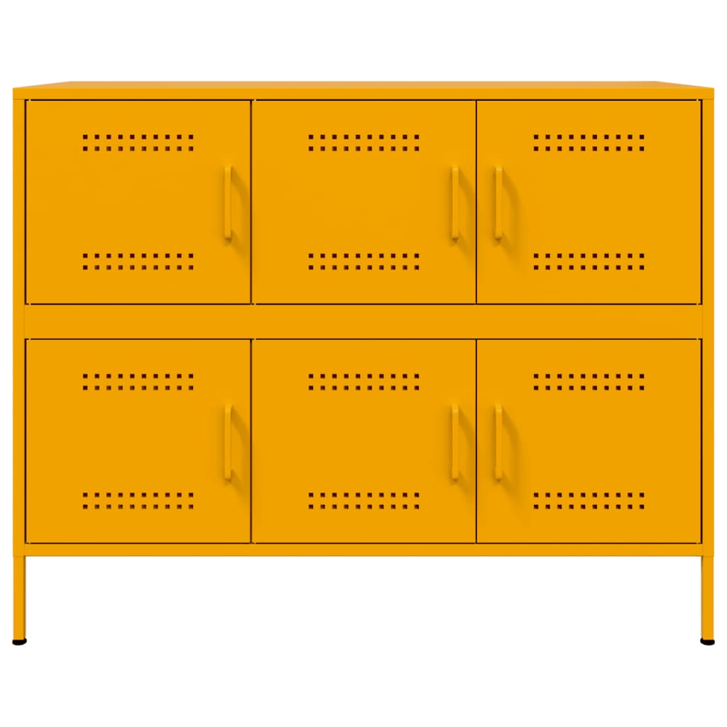 Sideboard Mustard 100.5X39X79 Cm Steel