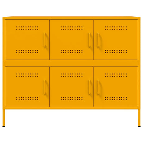 Sideboard Mustard 100.5X39X79 Cm Steel