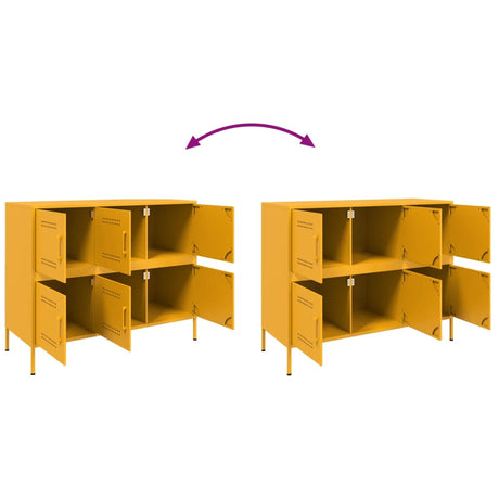 Sideboard Mustard 100.5X39X79 Cm Steel