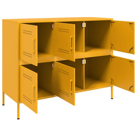 Sideboard Mustard 100.5X39X79 Cm Steel