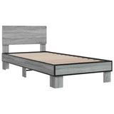 Bed Frame without Mattress Grey Sonoma 90x200 cm
