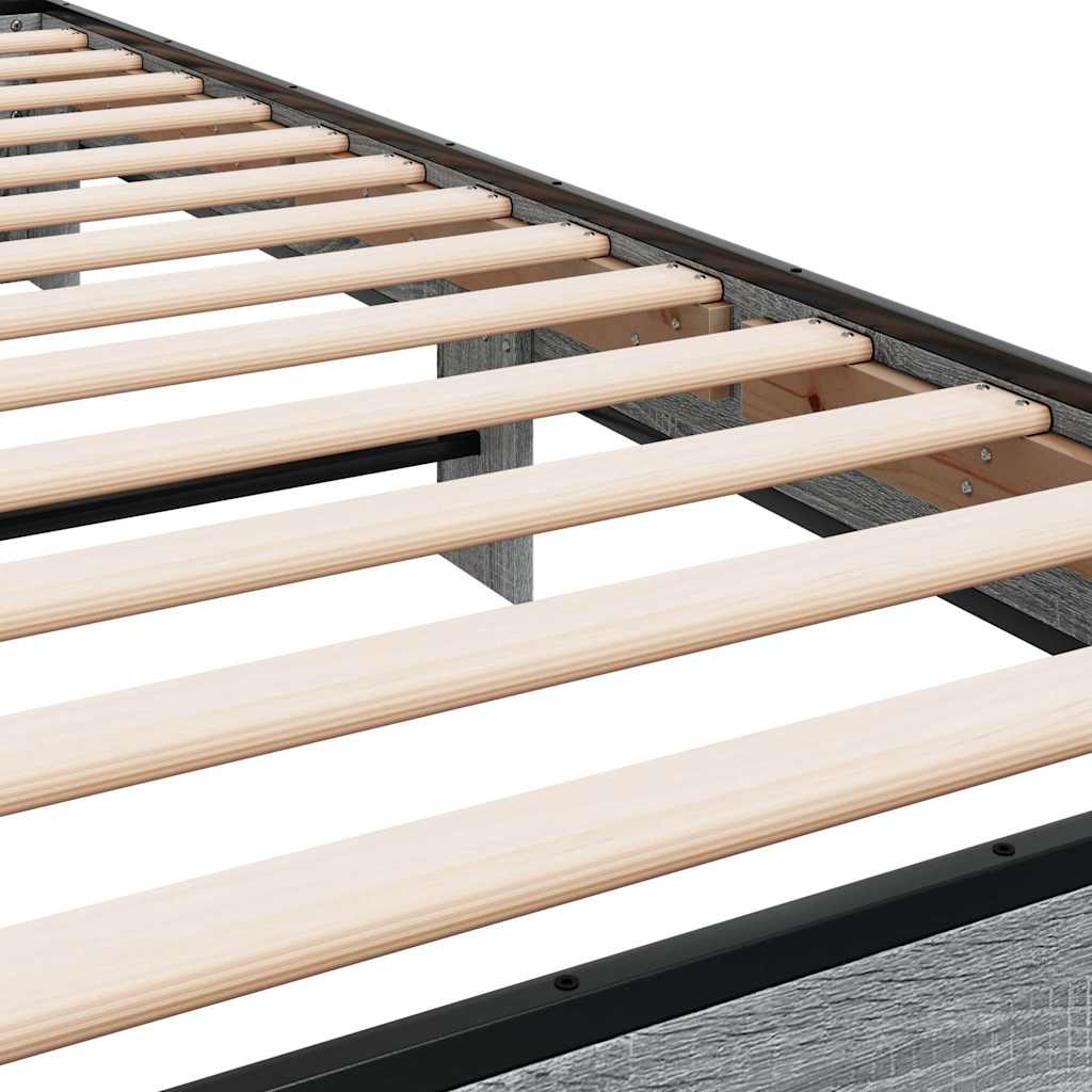 Bed Frame without Mattress Grey Sonoma 90x200 cm