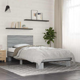 Bed Frame without Mattress Grey Sonoma 90x200 cm