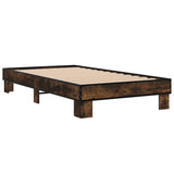 Bed Frame without Mattress Smoked Oak 90x190 cm Single