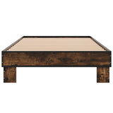 Bed Frame without Mattress Smoked Oak 90x190 cm Single