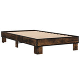 Bed Frame without Mattress Smoked Oak 90x190 cm Single