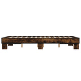 Bed Frame without Mattress Brown Oak 135x190 cm Double