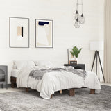 Bed Frame without Mattress Brown Oak 135x190 cm Double