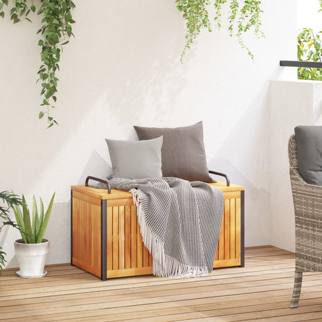 Outdoor Cushion Box Solid Wood Acacia And Steel