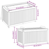 Outdoor Cushion Box Solid Wood Acacia And Steel