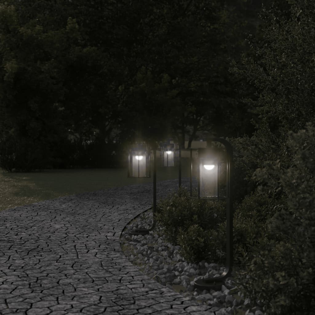 Outdoor Floor Lamp Black Stainless Steel