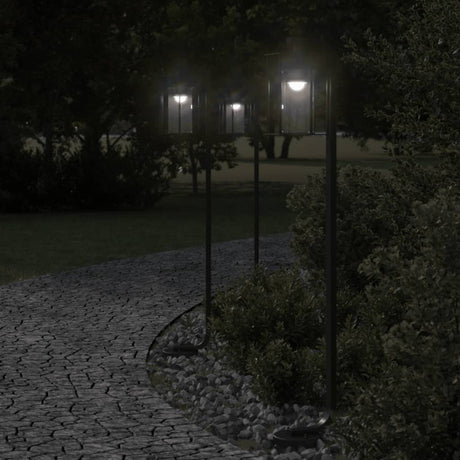 Outdoor Floor Lamp Black Stainless Steel