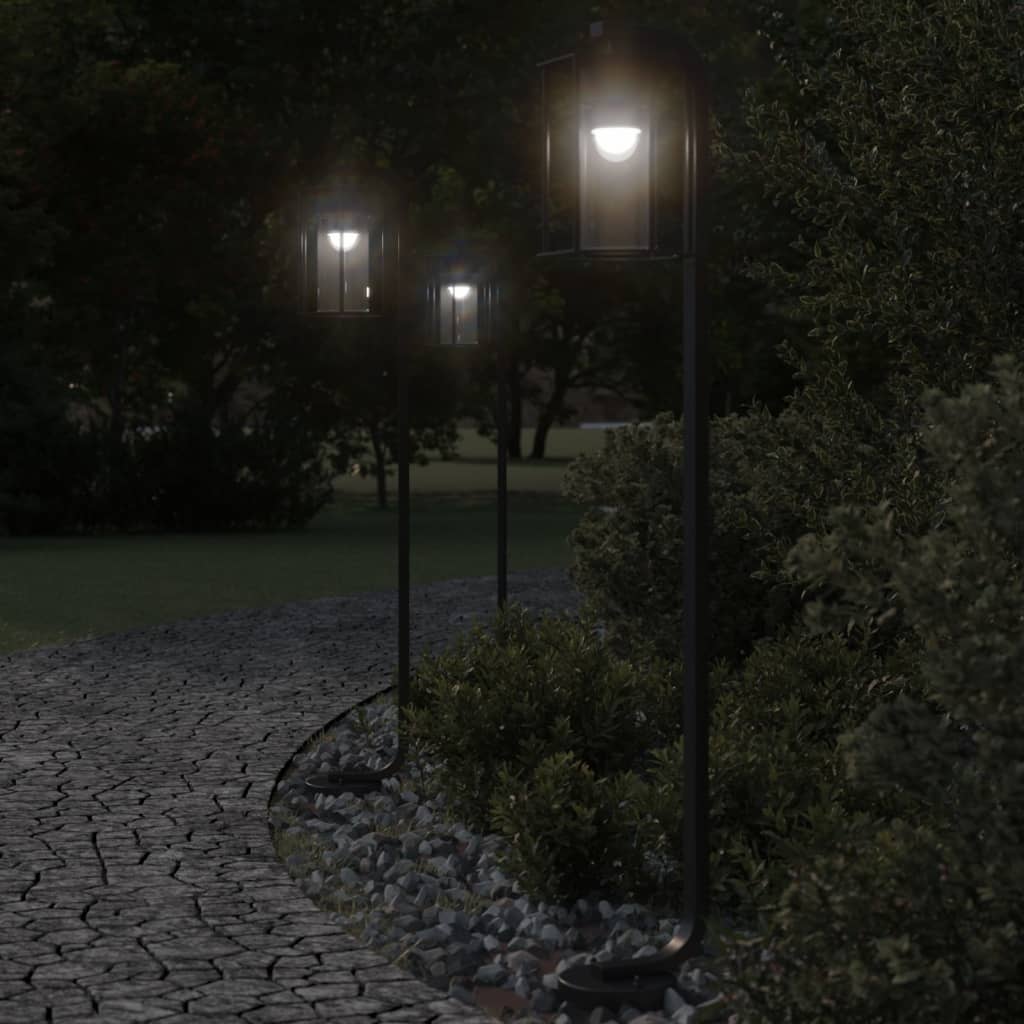 Outdoor Floor Lamp Black Stainless Steel