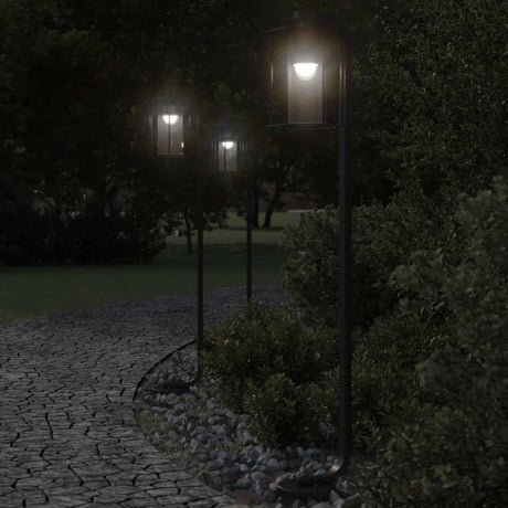 Outdoor Floor Lamp Black Stainless Steel