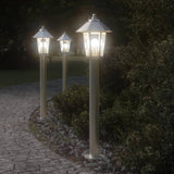 Outdoor Floor Lamps 3Pcs Stainless Steel