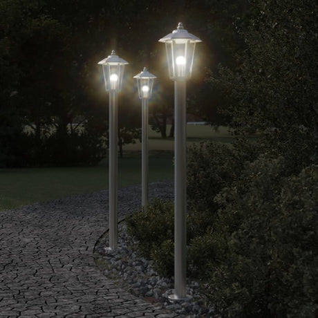 Outdoor Floor Lamps 3Pcs Stainless Steel