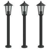 Outdoor Floor Lamps 3Pcs Stainless Steel