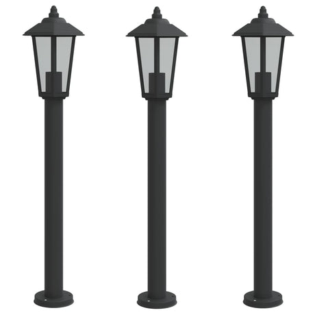 Outdoor Floor Lamps 3Pcs Stainless Steel